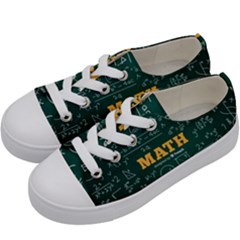 Realistic-math-chalkboard-background Kids  Low Top Canvas Sneakers by Vaneshart