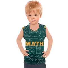 Realistic-math-chalkboard-background Kids  Sport Tank Top