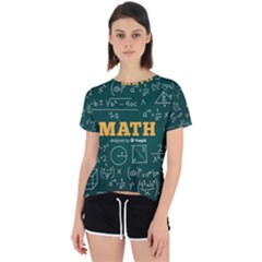 Realistic-math-chalkboard-background Open Back Sport Tee