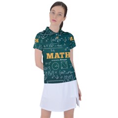 Realistic-math-chalkboard-background Women s Polo Tee