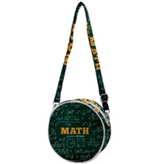 Realistic-math-chalkboard-background Crossbody Circle Bag by Vaneshart