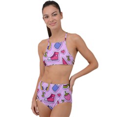 Fashion Patch Set High Waist Tankini Set by Vaneshart