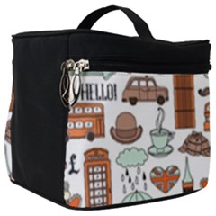 Seamless-pattern-with-london-elements-landmarks Make Up Travel Bag (big) by Vaneshart