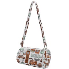 Seamless-pattern-with-london-elements-landmarks Mini Cylinder Bag