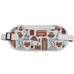 Seamless-pattern-with-london-elements-landmarks Rounded Waist Pouch