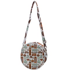 Seamless-pattern-with-london-elements-landmarks Crossbody Circle Bag