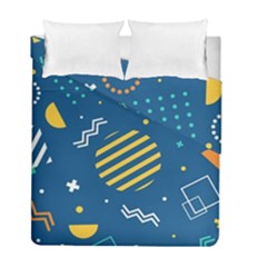 Flat-design-geometric-shapes-background Duvet Cover Double Side (full/ Double Size) by Vaneshart