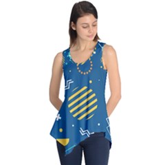 Flat-design-geometric-shapes-background Sleeveless Tunic by Vaneshart