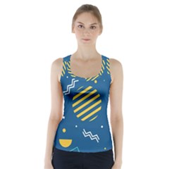 Flat-design-geometric-shapes-background Racer Back Sports Top by Vaneshart