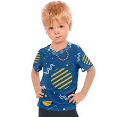 Flat-design-geometric-shapes-background Kids  Sports Tee