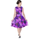 Triangular-shapes-background V-Neck Midi Sleeveless Dress  View2