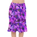 Triangular-shapes-background Short Mermaid Skirt View1