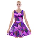 Triangular-shapes-background Velvet Skater Dress View1