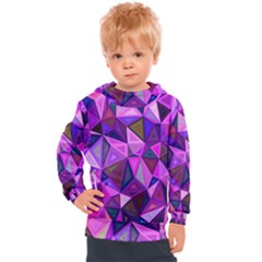 Triangular-shapes-background Kids  Hooded Pullover by Vaneshart