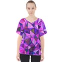 Triangular-shapes-background V-Neck Dolman Drape Top View1