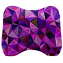 Triangular-shapes-background Velour Head Support Cushion View1