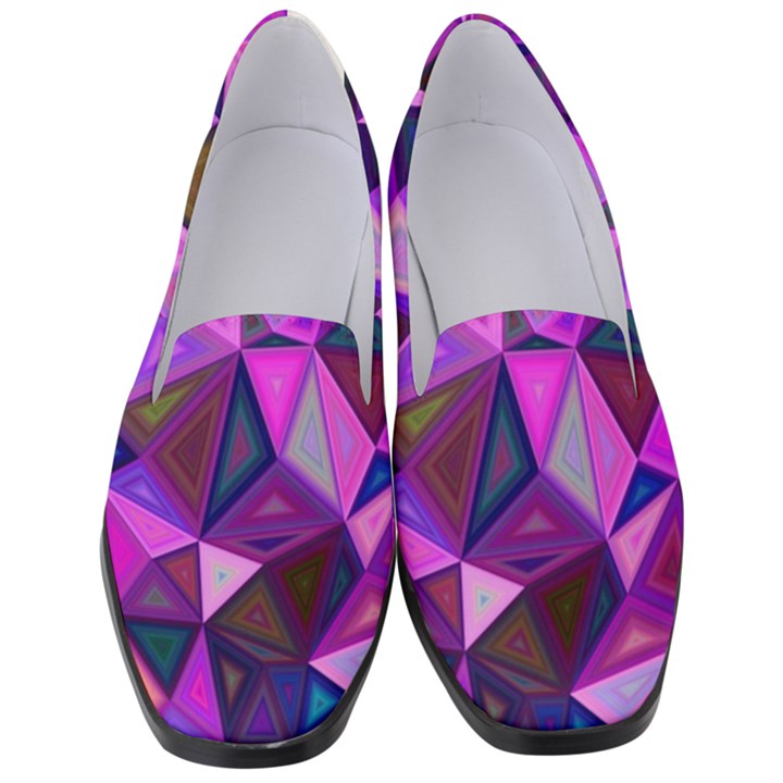 Triangular-shapes-background Women s Classic Loafer Heels