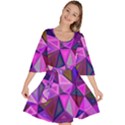 Triangular-shapes-background Velour Kimono Dress View1