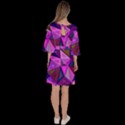 Triangular-shapes-background Velour Kimono Dress View4