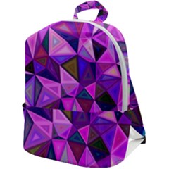 Triangular-shapes-background Zip Up Backpack