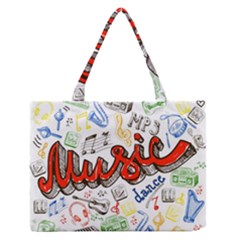 Music-color-elements Zipper Medium Tote Bag by Vaneshart