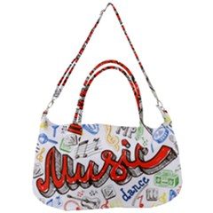 Music-color-elements Removal Strap Handbag by Vaneshart