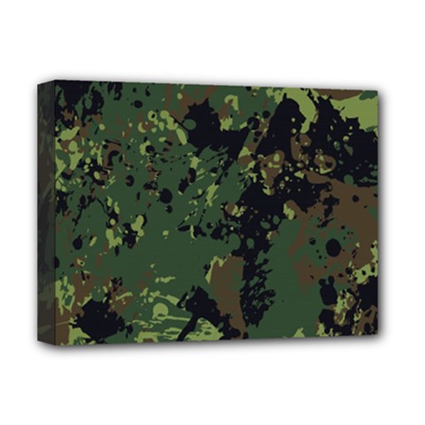 Military Background Grunge Deluxe Canvas 16  X 12  (stretched)  by Vaneshart