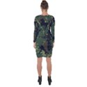 Military background grunge Asymmetric Cut-Out Shift Dress View2