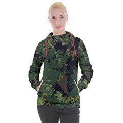 Military Background Grunge Women s Hooded Pullover