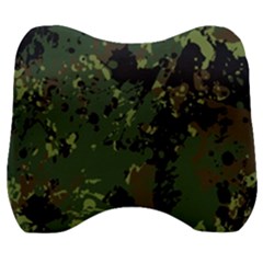 Military Background Grunge Velour Head Support Cushion by Vaneshart