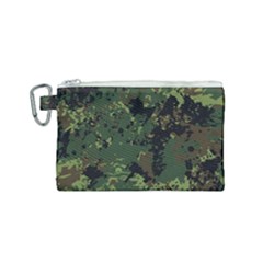 Military Background Grunge Canvas Cosmetic Bag (small) by Vaneshart