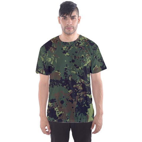 Military Background Grunge-style Men s Sport Mesh Tee by Vaneshart