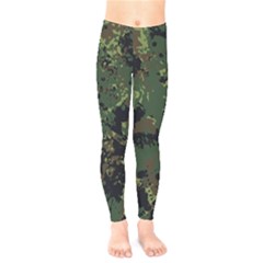 Military Background Grunge-style Kids  Leggings by Vaneshart