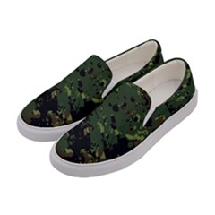 Military Background Grunge-style Women s Canvas Slip Ons by Vaneshart