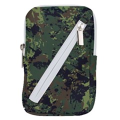 Military Background Grunge-style Belt Pouch Bag (small) by Vaneshart