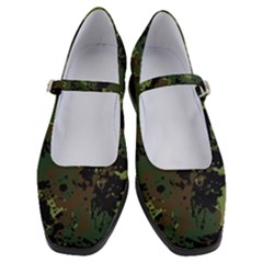 Military Background Grunge-style Women s Mary Jane Shoes by Vaneshart