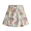 Pattern-with-hand-drawn-butterflies Mini Flare Skirt View1