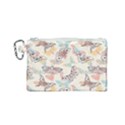 Pattern-with-hand-drawn-butterflies Canvas Cosmetic Bag (Small) View1