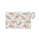 Pattern-with-hand-drawn-butterflies Canvas Cosmetic Bag (Small) View2