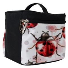 Ladybugs-pattern-texture-watercolor Make Up Travel Bag (small) by Vaneshart