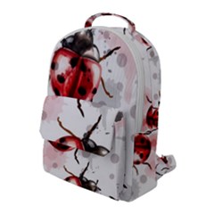 Ladybugs-pattern-texture-watercolor Flap Pocket Backpack (large) by Vaneshart