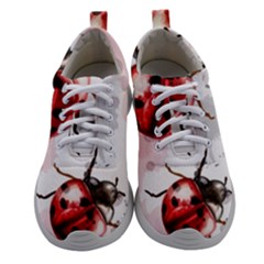 Ladybugs-pattern-texture-watercolor Athletic Shoes