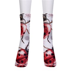 Ladybugs-pattern-texture-watercolor Men s Crew Socks by Vaneshart