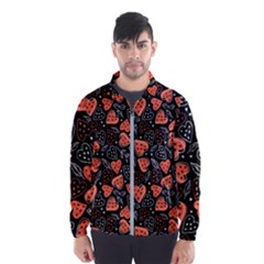 Seamless-vector-pattern-with-watermelons-hearts-mint Men s Windbreaker by Vaneshart