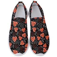 Seamless-vector-pattern-with-watermelons-hearts-mint Men s Slip On Sneakers by Vaneshart