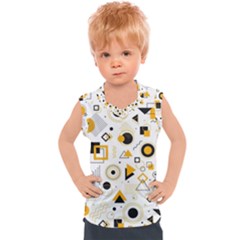 Flat-geometric-shapes-background Kids  Sport Tank Top