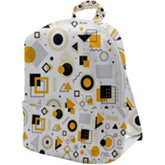 Flat-geometric-shapes-background Zip Up Backpack