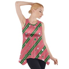 Christmas-background-star Side Drop Tank Tunic by Vaneshart