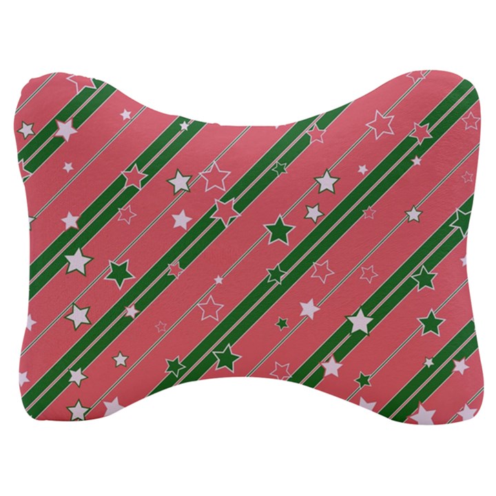 Christmas-background-star Velour Seat Head Rest Cushion