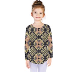 Seamless-mexican-pattern Kids  Long Sleeve Tee